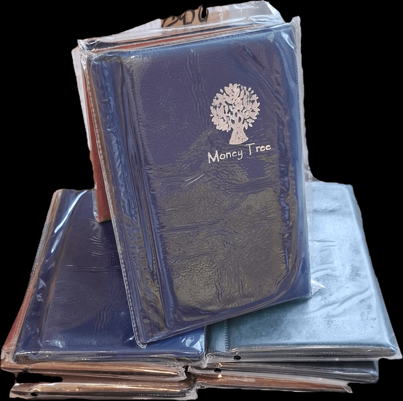 Money Tree collection albums in assorted colours
